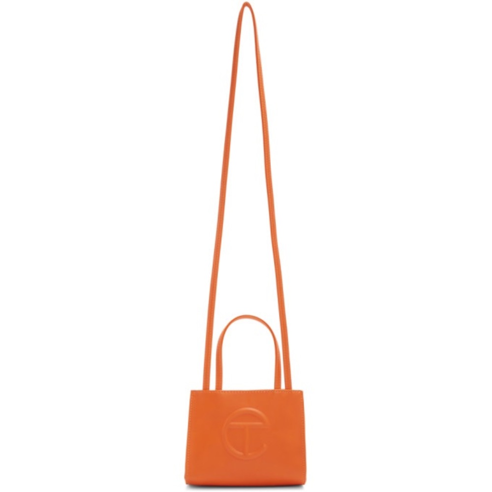 Orange small Telfar bag. Never worn